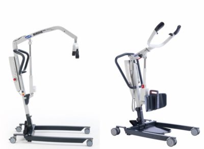 Patientenlifter Birdie EVO COMPACT und Aufstehhilfe ISA COMPACT