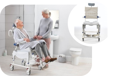 Dusch- & Toilettenrollstühle der Aquatec Ocean Ergo-Serie